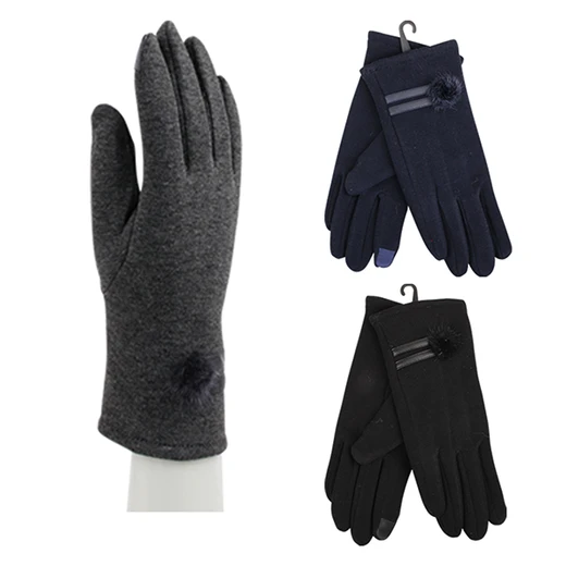 11261, Thermaxxx Ladies Fashion Gloves w/ Touch Ball 2 Stripes, 191554112612