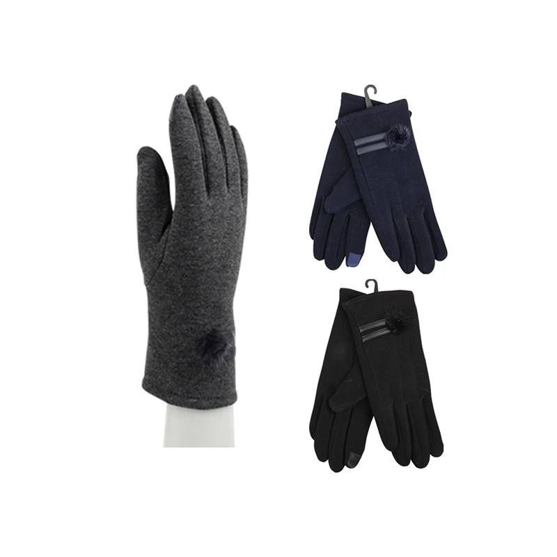 Thermaxxx Ladies Fashion Gloves w/ Touch Ball 2 Stripes