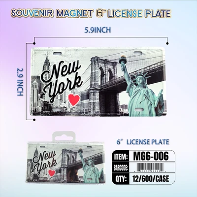MG6-006, License Plate Magnet  6“x3", 887257960062