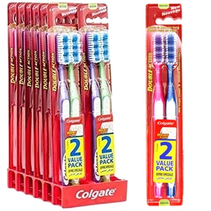CTB-DA2, Colgate Toothbrush Double Action 2PK, 6001067001485