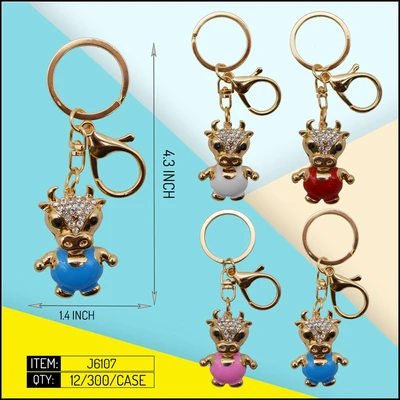 J6107, KEY CHAIN BULL, 887257861079