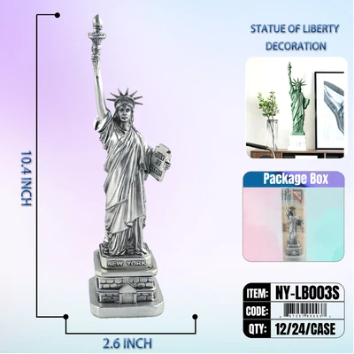 NY-LB003S, STATUE OF LIBERTY Silver (10.4"), 887257900037