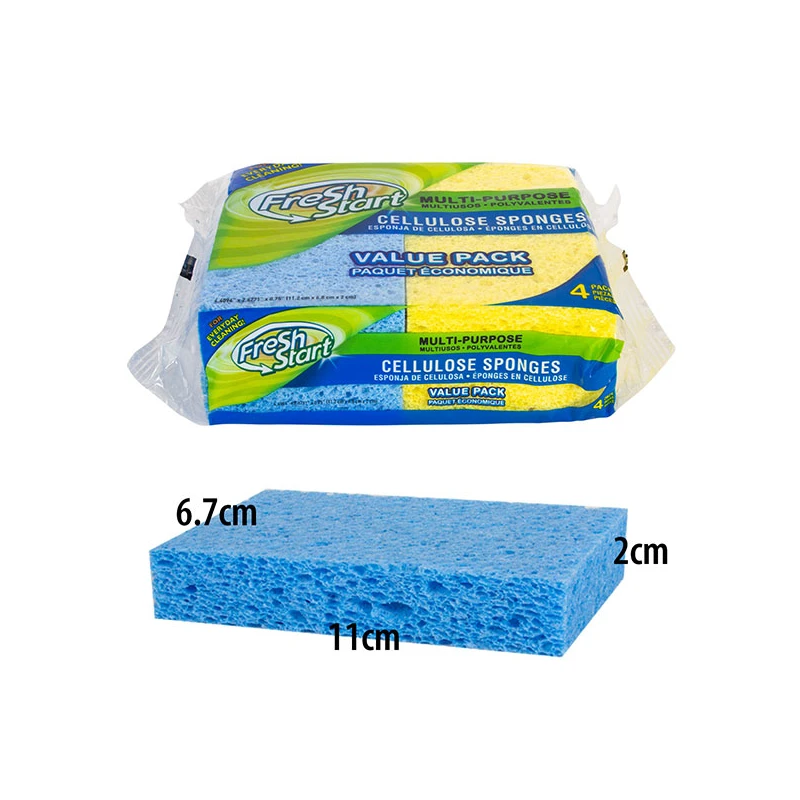 Fresh Start Sponge 4PK Cellulose Only