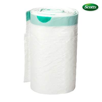 ST-30203, Drawstring Trash Bag Flex 13 Gal 130CT White Lemon - Scotts, 191554302037