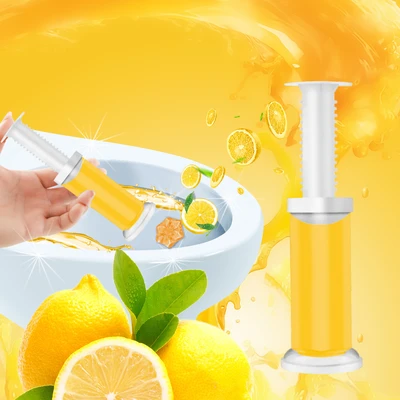 60125, Toilet Cleaning Gel 1 Pack Clean Lemon Scent 1.61oz with 14 Stamps - Air Fusion, 191554601253