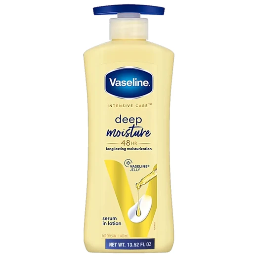 VL400P-DM, Vaseline Lotion 400ml 13.52oz w/ Pump Deep Moisture, 8901030971839
