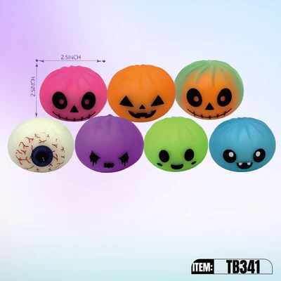 TB341, Halloween Ralex Squishy Dumplings Glow In Dark  3.35", 887258013415
