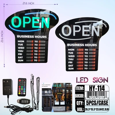HY-114, LED SIGN CLOCK, 887257701146