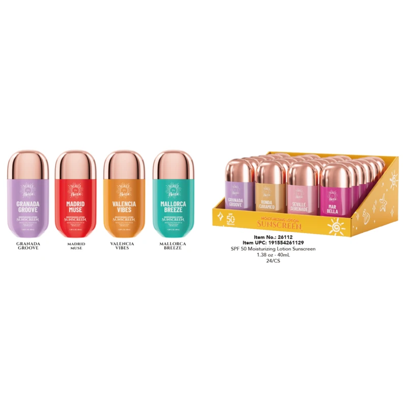 Solo En Ibiza SPF 50 Moisturizing Lotion Sunscreen 1.38oz 40ml 24pk w/PDQ