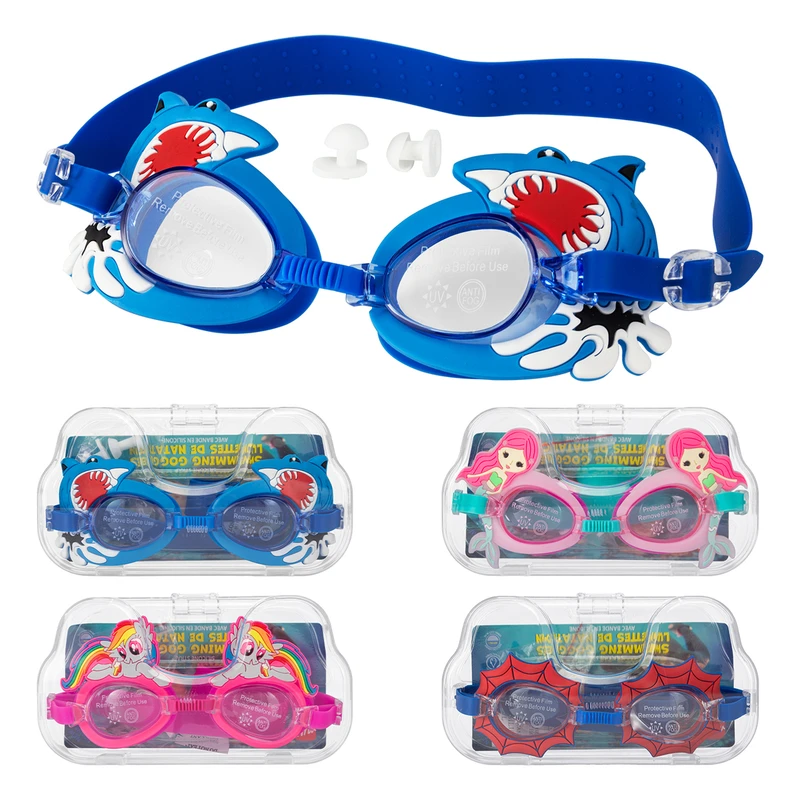 Water World Swimming Goggles Kids Big Case