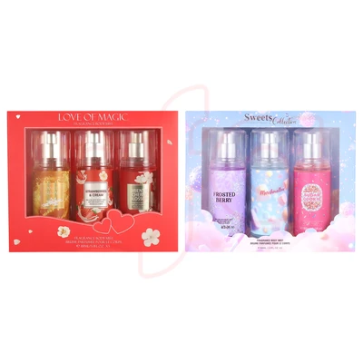 89972, Women's 3pcs Body Mist Set Assorted Case, 191554895393