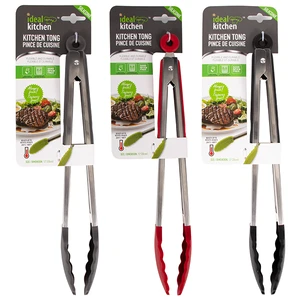 33140, Ideal Kitchen Stainless Steel Silicone Tong 12in, 191554331402