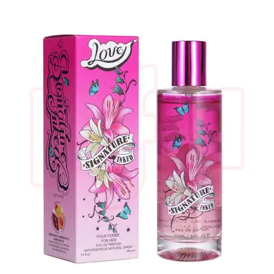 88312, Eau de Parfum 3.4 oz/100 ml Love Signature Inked for Women - United Scents, 191554883123
