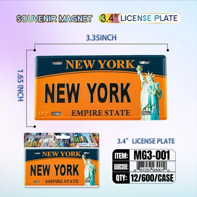 MG3-001, License Plate Magnet  3.35“x1.65", 887257980015