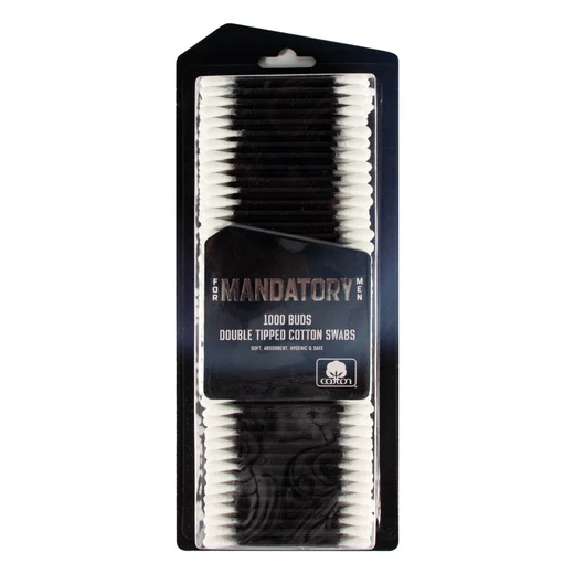 24027, Mandatory Cotton Swabs 500CT Black Plastic Stick, 191554240278