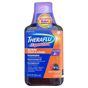 TF8NT-BR, TheraFlu Severe Cold & Flu 8.3oz Night Time Berry