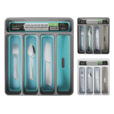 38154, Ideal Kitchen Cutlery Tray 12.8x11.4x1.7 inch 5 Section, 191554381544