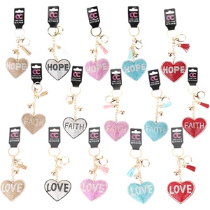 81054, CC Keychain Heart Bling Bling w/ Words, 191554810549