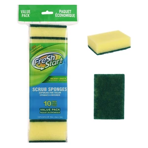 32211, Fresh Start Sponge 10PK Scrub Heavy Duty, 191554322110