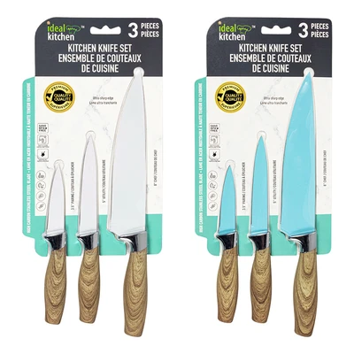 33061, Ideal Kitchen 3 Piece Knife Set, 191554330610