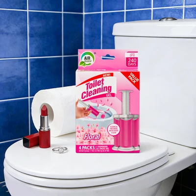 60130, Air Fusion Toilet Cleaning Gel 6.43oz 4PK – Floral, 191554601307