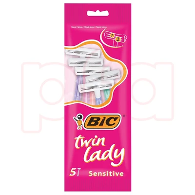 BR2L-5, Bic Razors Twin Lady 5PK Sensitive, 3086127500934