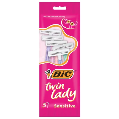 BR2L-5, Bic Razors Twin Lady 5PK Sensitive, 3086127500934