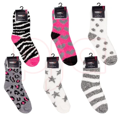 10184, Thermaxxx Fuzzy Socks w/Non-Slip Bottom, 191554101845