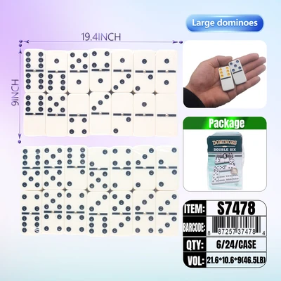 S7478, Dominoes 28 6 Color Dot, 887257374784