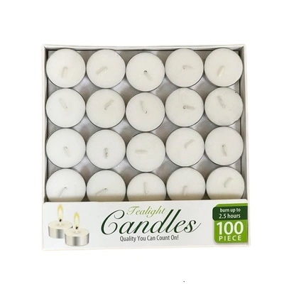 48202, Candle Tealight 100PK Box, 191554482029
