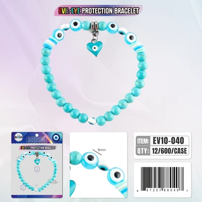 EV10-040, Evil Eye Bracelet Protection, 887257880018
