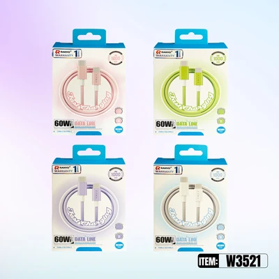 W3521, FAST CHARGING DATA CABLE 1M 60W C-C, 6918033875714