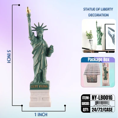 NY-LB001G, STATUE OF LIBERTY Green (5.3"), 887257900181