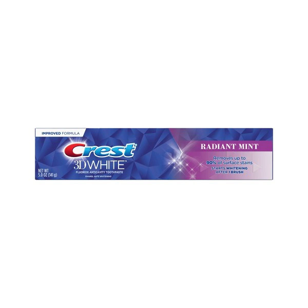 CTP150RD, Crest 3D White Fluoride Anticavity Toothpaste Radiant Mint 5.4oz 150ml, 037000400707