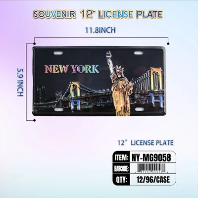 NY-MG9058, New York Souvenir License Plate 12"x6", 887257990588