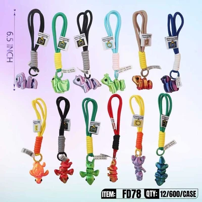 FD78, 3D PRINT ANIMAL KEYCHAIN ASSORTED, 887257100789