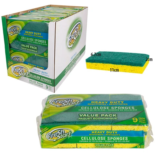 32228, Fresh Start Heavy Duty Cellulose Sponges 9pk, 191554322288