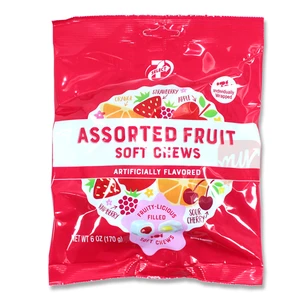 711-8831, 7 Select Soft Chewy 6oz Assorted Fruits, 052548711801