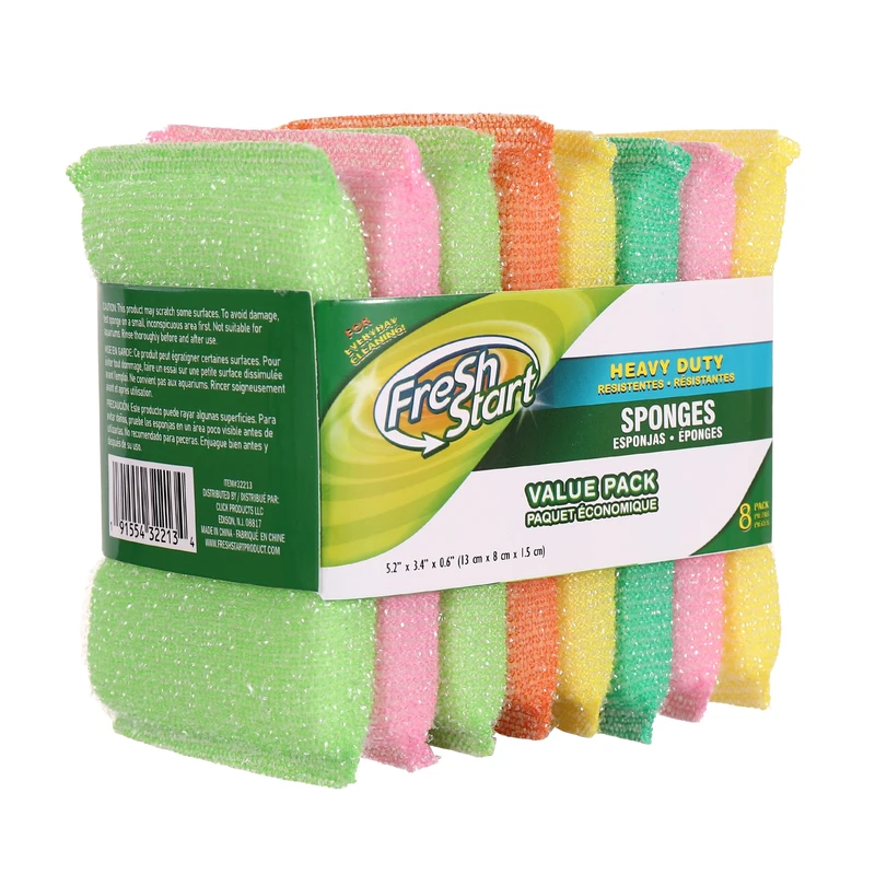 Fresh Start Sponge 8PK Heavy Duty