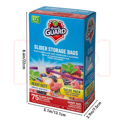 31107, Fresh Guard Slider Storage Quart 75CT, 191554311077