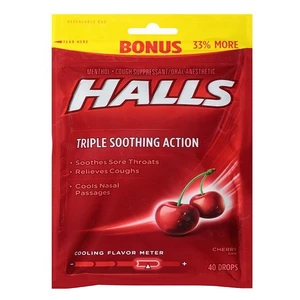 HALL40C, Halls Bag 40CT Cherry, 312546633391