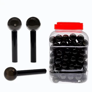 55179, 4 inch-90PC black jade ball, 036882557677