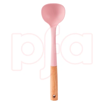 56395, Ideal Kitchen Silicone w/ Wood Handle Soup Ladle, 191554563957