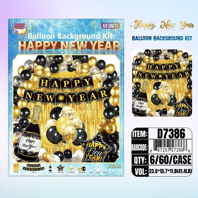 D7386, New Year Balloon 69/Unit Set, 887257573866