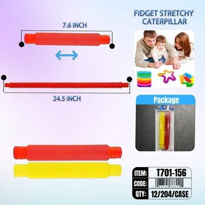 T701-156, TOY STRETCHY STRAW 2/PK, 887257181566