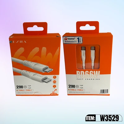 W3529, FAST CHARGING DATA CABLE 2M 60W C-C, 6918033879750