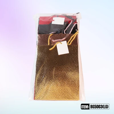 BG5003-LG, General Gift Bags LG.Assorted x4  10.2"*3.9"*12.6", 887257150081