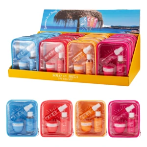 89903, Women's 3 Pcs Bag Set 1.76 oz Body Butter 2 oz Bubble Bath 1.02 oz Body Mist 4 Scents Barcelona Bliss/Madrid Muse/Marbella/Valencia Vibes - Solo En lbiza, 191554899032