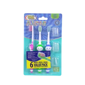68030, Oral Fusion Kids Alien Toothbrush & Cap 6PK Set, 191554680302