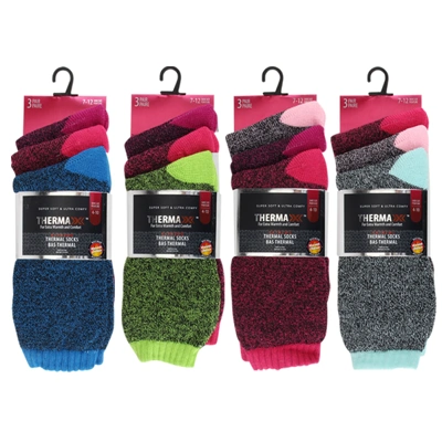 12200, Thermaxxx Winter Thermal Socks 3PK Ladies, 191554122000